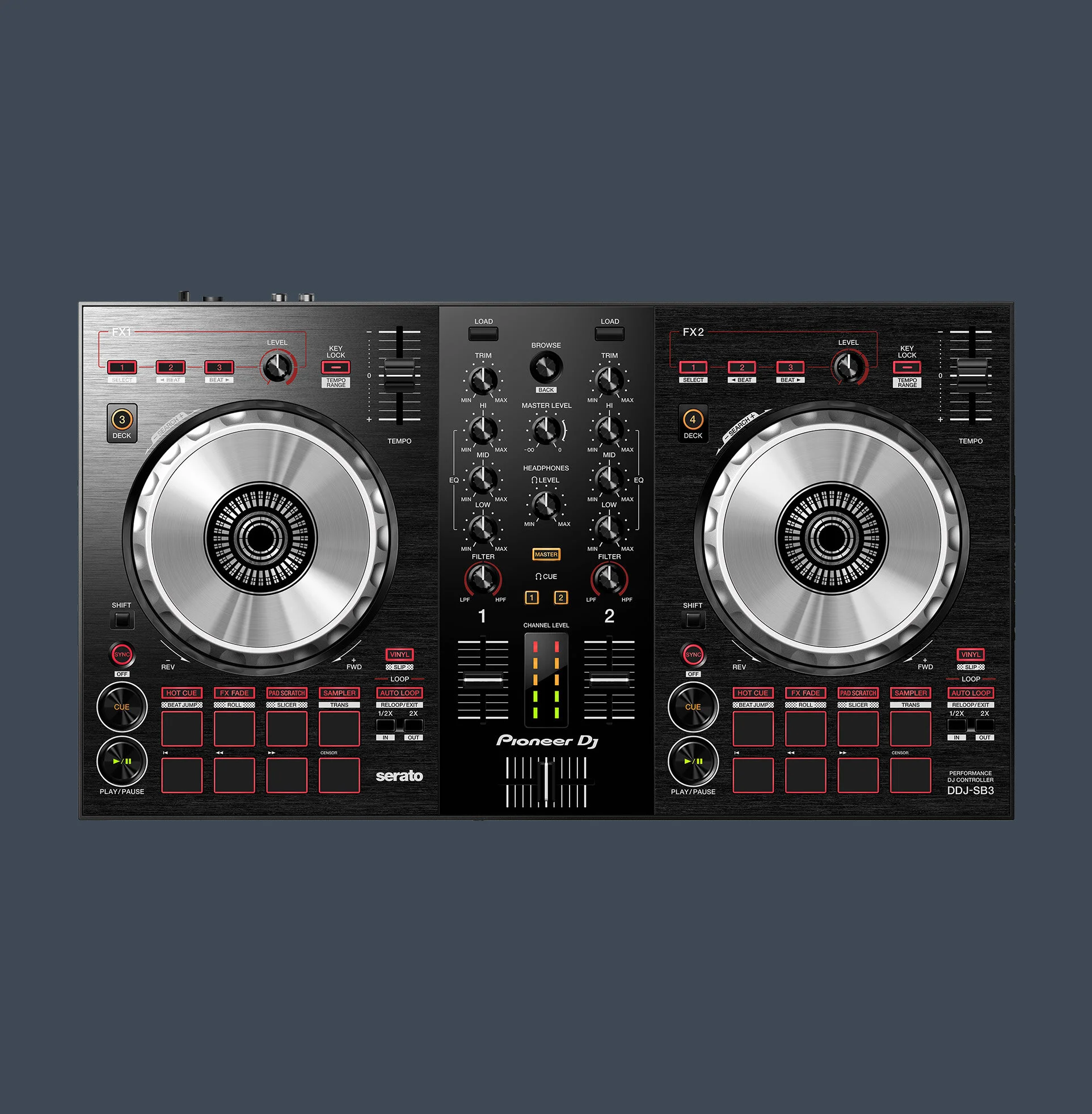 Pioneer DJ DDJ-SB3 コントローラー【ゆーめまーる】 DDJ-SB3 2-channel DJ controller for Serato DJ Lite (black